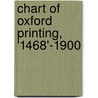 Chart of Oxford Printing, '1468'-1900 by Falconer Madan