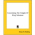 Concerning The Temple Of King Solomon