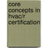 Core Concepts In Hvac/R Certification