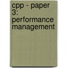 Cpp - Paper 3: Performance Management by Bpp Learning Media Ltd