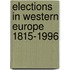 Elections In Western Europe 1815-1996