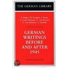 German Writings Before And After 1945 by Jürgen Peters