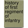 History Of First Regiment Of Infantry door J. Reginald Clements