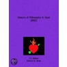 History Of Philosophy In Islam (1903) door T.J. DenBoer