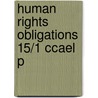 Human Rights Obligations 15/1 Ccael P door Andrew Clapham