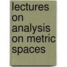 Lectures on Analysis on Metric Spaces door Juha Heinonen