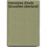 Memoires D'Exile (Bruxelles-Oberland) by Hermione Asachi Quinet