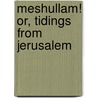Meshullam! Or, Tidings From Jerusalem by A. B. Wood