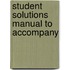 Student Solutions Manual to Accompany