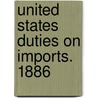 United States Duties On Imports. 1886 door States United