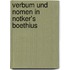 Verbum Und Nomen in Notker's Boethius