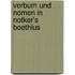 Verbum Und Nomen in Notker's Boethius