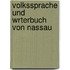 Volkssprache Und Wrterbuch Von Nassau