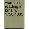 Women's Reading In Britain, 1750-1835 door Jacqueline Pearson