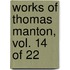 Works Of Thomas Manton, Vol. 14 Of 22