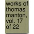 Works Of Thomas Manton, Vol. 17 Of 22