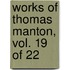 Works Of Thomas Manton, Vol. 19 Of 22