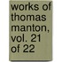 Works Of Thomas Manton, Vol. 21 Of 22