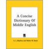 A Concise Dictionary Of Middle English door Walter William Skeat