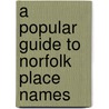 A Popular Guide To Norfolk Place Names door James Rye