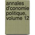 Annales D'Conomie Politique, Volume 12