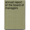 Annual Report of the Board of Managers door New York