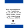Brief Summer Rambles Near Philadelphia door Joel Cook