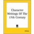 Character Writings Of The 17th Century