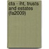 Cta - Iht, Trusts And Estates (Fa2009)