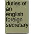 Duties of an English Foreign Secretary