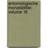 Entomologische Monatsbltter, Volume 16 door Anonymous Anonymous