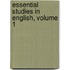 Essential Studies in English, Volume 1