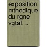 Exposition Mthodique Du Rgne Vgtal, .. door Jacques Franois Caffin