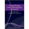 Generalizing From Educational Research by Wolff-Michael Roth