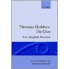 Hobbes:de Cive English Version Cewth C door Thomas Hobbes