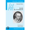 Immanuel Kant: Kritik der Urteilskraft door Immanual Kant