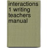Interactions 1 Writing Teachers Manual door Pavlik
