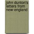 John Dunton's Letters From New-England