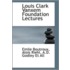 Louis Clark Vanxem Foundation Lectures