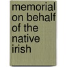 Memorial On Behalf of the Native Irish by Christopher Anderson