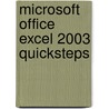 Microsoft Office Excel 2003 Quicksteps door Martin S. Matthews