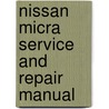 Nissan Micra Service And Repair Manual door Mr Storey
