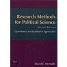 Research Methods for Political Science by David E. McNabb