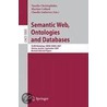 Semantic Web, Ontologies And Databases door Onbekend