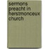 Sermons Preacht In Herstmonceux Church