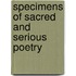 Specimens Of Sacred And Serious Poetry
