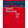 Springer Handbook Of Speech Processing door J. Benesty
