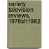 Variety Television Reviews, 1978sh1982