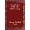 Versuch Einer Kritik Aller Offenbarung door Johann Gottlieb Fichte