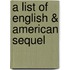 A List Of English &Amp; American Sequel